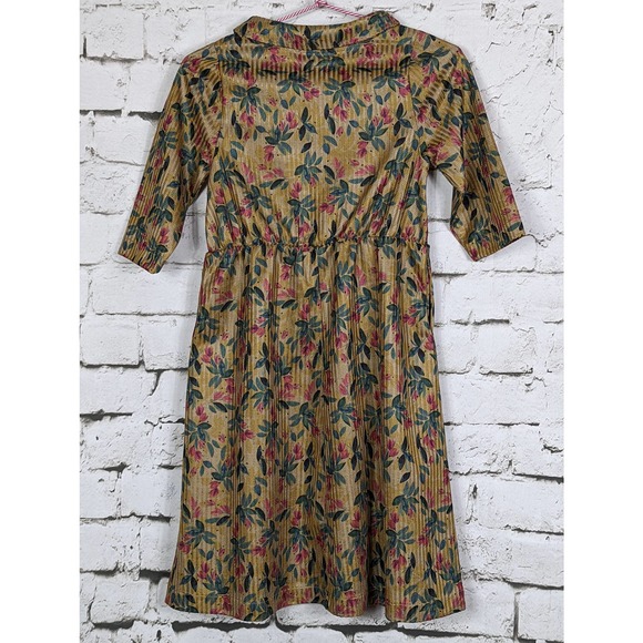 FISH & KIDS Retro Girl's Floral Midi Dress Spain (Euro 10-11 Yrs) US Large - Picture 5 of 8